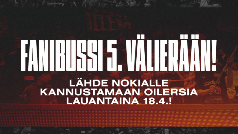 Fanibussi 5. välierään Nokialla lauantaina 18.4.!