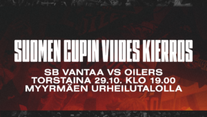 SUOMEN CUPIN VIIDENNEN KIERROKSEN OTTELU SB VANTAA VS OILERS PELATAAN TORSTAINA 29.10.